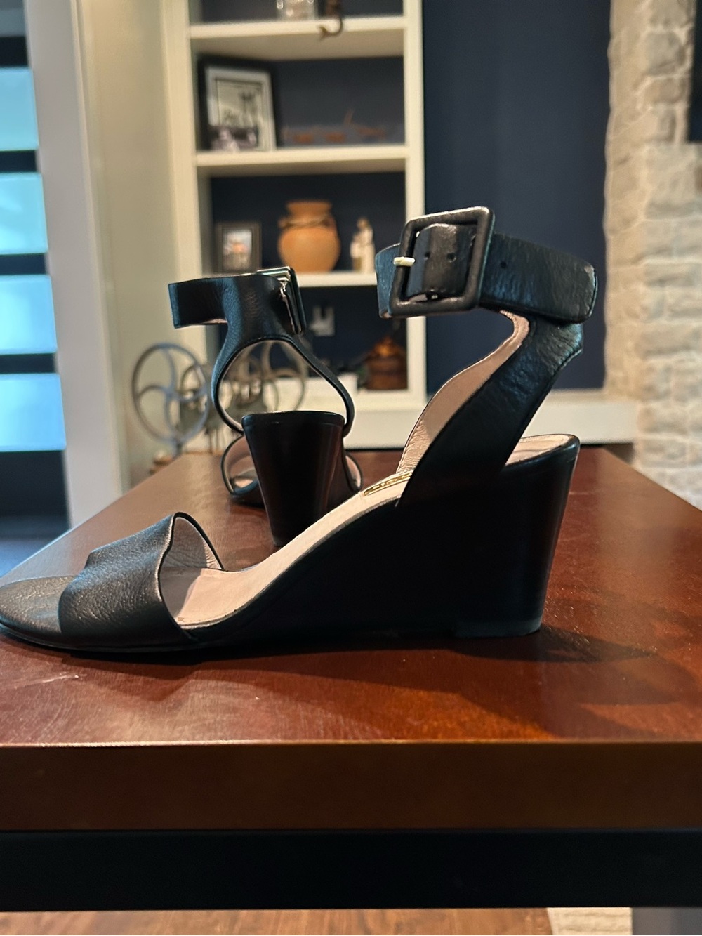 Louise et Cie Punya Wedge Sandal - adjustable ankle strap
